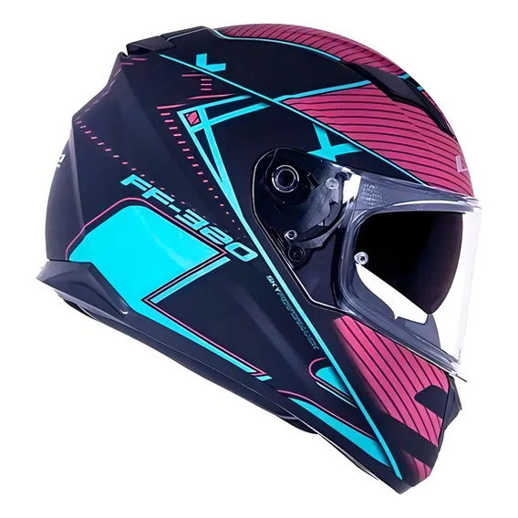 Capacete Ls2 Ff320 Stream Level Turquoise Fosco 56 Foto 1