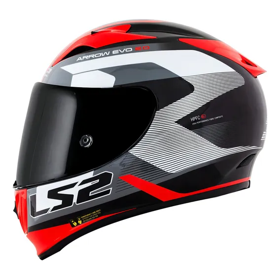 Capacete Ls2 Ff323 Arrow R Compete Branco Tricomposto Tamanho do capacete 56 Foto 1