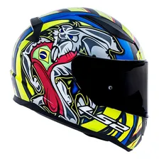 Capacete Ls2 Ff353 Alex Barros Amarelo Azul Foto mini 2
