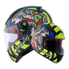 Capacete Ls2 Ff353 Alex Barros Amarelo Azul Foto mini 1