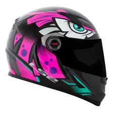 Capacete Ls2 Ff358 Tribal Fucsia Rosa Azul Foto mini 2