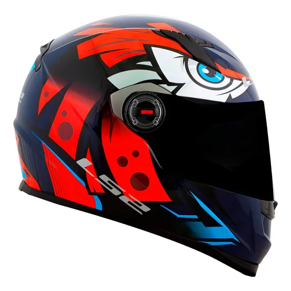 Capacete Ls2 Ff358 Tribal Orange Laranja Azul Tamanho do capacete 56 Foto 1