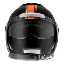 Capacete Masculino Laranja Pro Tork Skull Riders Cor Preto-fosco/Laranja Tamanho do capacete L Foto mini  2
