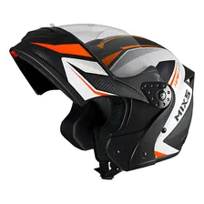 Capacete Mixs Gladiator Neo Brilhante Moto Robocop Cor Laranja Tamanho do capacete 58 Foto  mini 1