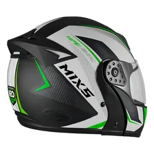 Capacete Mixs Gladiator Neo Brilhante Moto Robocop Cor Verde Tamanho do capacete 56 Foto mini 4