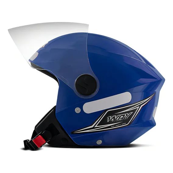 Capacete Moto Aberto Mixs Way Masculino Feminino Tamanho Do Capacete 60 Cor Azul Foto 1
