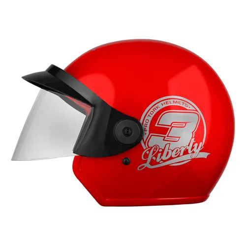 Capacete Moto Aberto Pro Tork Liberty 3 Tamanho Do Capacete 58 Cor Vermelho Foto 1