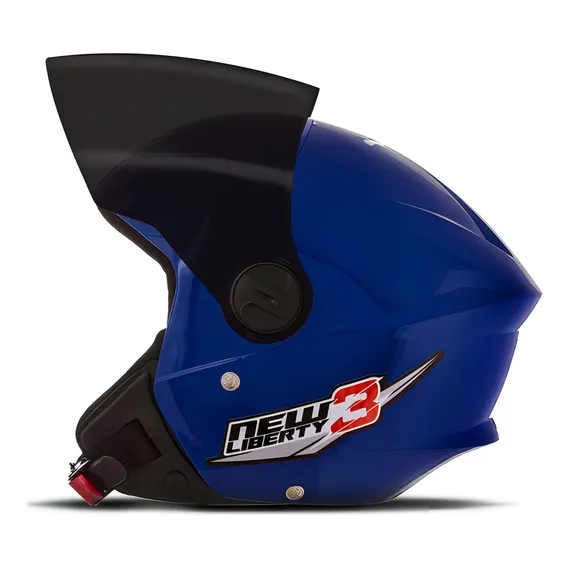 Capacete Moto Aberto Pro Tork New Liberty Three Viseira Fume Tamanho Do Capacete 56 Cor Azul Foto 1