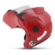 Capacete Moto Ebf Articulado Masculino Rocop Vermelho Foto  mini 1