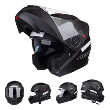 Capacete Moto Escamoteável Texx Gladiator V3 Articulado Tipo Robocop Cor Preto Fosco Tamanho 62 Foto mini  2