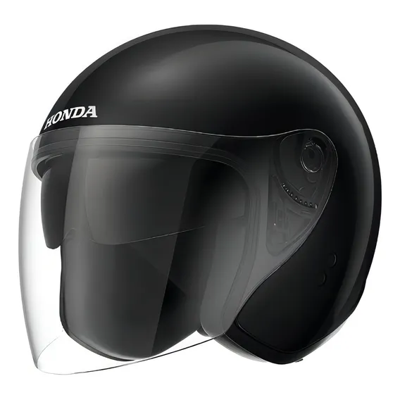 Capacete Moto Honda Aberto Hjs - Diversas Cores Cor Preto Tamanho do capacete 60 Foto 1