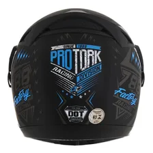 Capacete Moto Pro Tork Evolution G6 Factory Racing Cor Preto/Azul Desenho Liberty 788 Tamanho do capacete 60 Foto mini 4