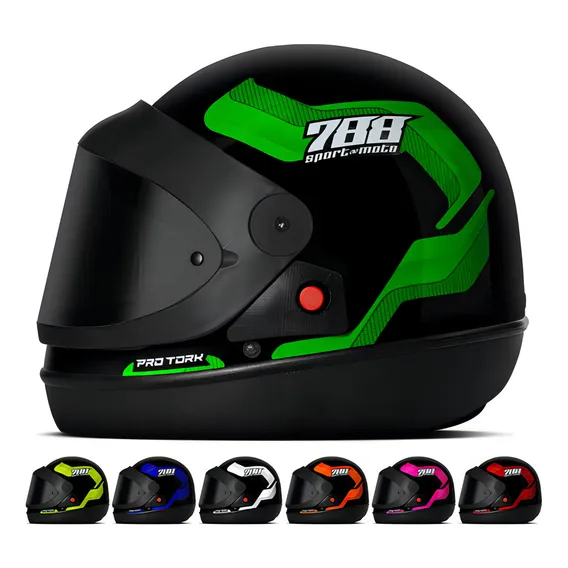 Capacete Moto Pro Tork Sport Moto 788 Rosa Foto 1