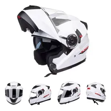 Capacete Moto Texx Gladiator V Capacete Escamoteável Gladiador Articulado Cor Branco Brilhante Tamanho 58 Outlet Foto mini 1