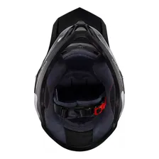 Capacete Motociclista Texx Carcara Preto Fosco Cross Trail Tamanho do capacete 62 Foto mini 4