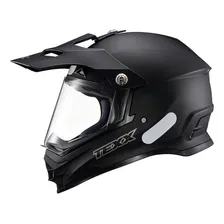 Capacete Motociclista Texx Carcara Preto Fosco Cross Trail Tamanho do capacete 62 Foto mini 1