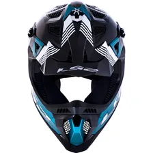 Capacete Motocros Ls2 Mx700 Subverter Evo Max Cross Azul Tamanho do capacete 58 Foto mini 4