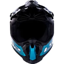 Capacete Motocros Ls2 Mx700 Subverter Evo Max Cross Azul Tamanho do capacete 58 Foto mini 2