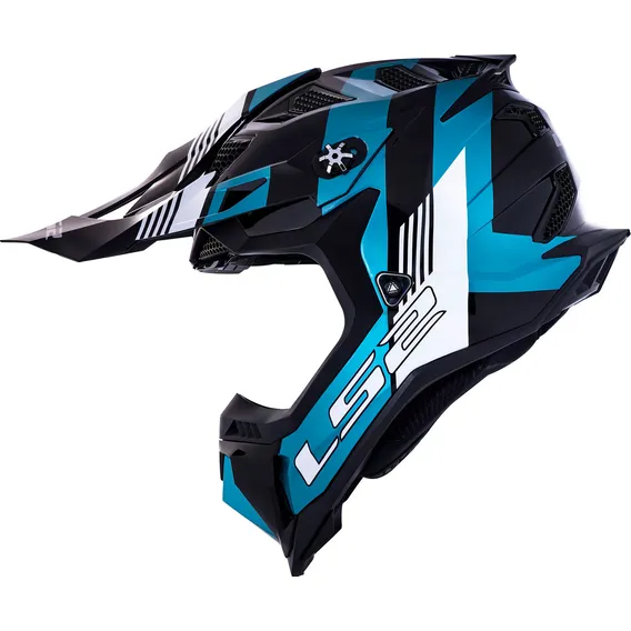 Capacete Motocros Ls2 Mx700 Subverter Evo Max Cross Azul Tamanho do capacete 58 Foto 1