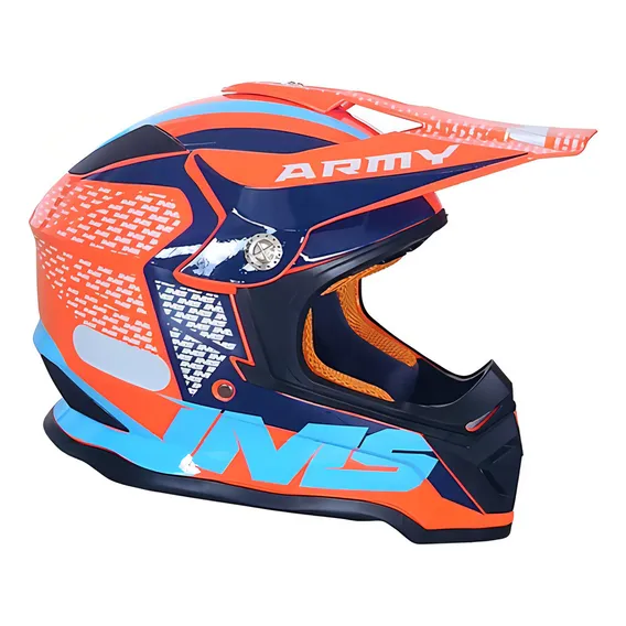 Capacete Motocross Ims Army Trilha Enduro Cross Modelo 2022 Cor Laranja Tamanho do capacete 56 Foto 1