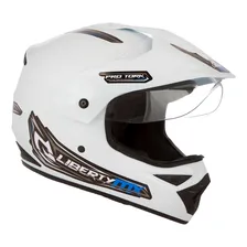 Capacete Motocross Liberty Mx Pro Vision Pro Tork Branco Desenho Solid Tamanho do capacete 60 Foto mini  3