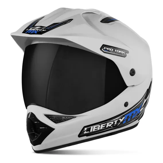 Capacete Motocross Viseira Fumê Pro Tork Mx Vision Rosa Foto 1