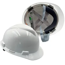 Capacete Msa V-gard Branco Engenheiro Push Key Jugular Foto mini  3