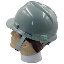 Capacete Msa V-gard Carneira Push Key C/jugular Obra Altura Cor Cinza Foto mini 3