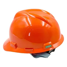 Capacete Msa V-gard, Suspensão Push-key Com Jugular Ca 498 Cor Laranja Foto mini 2