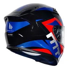 Capacete Mt Helmets Kre Masculino Tricomposto Azul Vermelho Foto mini 2