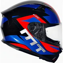Capacete Mt Helmets Kre Masculino Tricomposto Azul Vermelho Foto mini 1