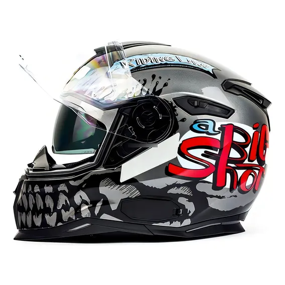 Capacete Nexx Sx100 Bigshot Cinza C/ Viseira Solar E Pinlock Tamanho do capacete 58 (M) Foto 1