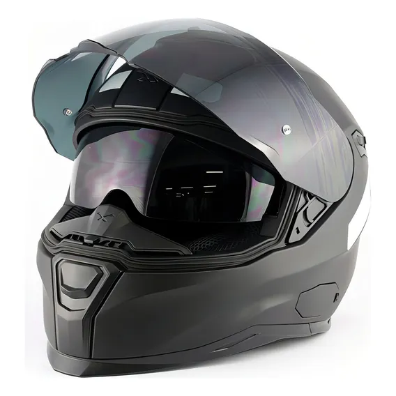 Capacete Nexx Sx100 Core Preto Fosco C Viseira Interna Cor Preto-fosco Tamanho do capacete 56 - P Foto 1