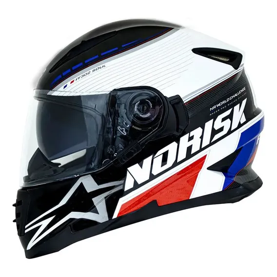 Capacete norisk soul ff302 grand prix com viseira solar Foto 1
