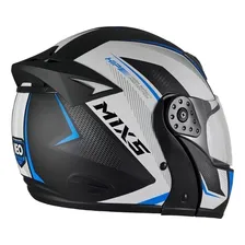 Capacete para moto escamoteável Mixs Capacete Gladiator Neo MCAP-500VM azul neo fosco tamanho 60 Foto mini 4