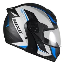 Capacete para moto escamoteável Mixs Capacete Gladiator Neo MCAP-500VM azul neo fosco tamanho 60 Foto mini  2