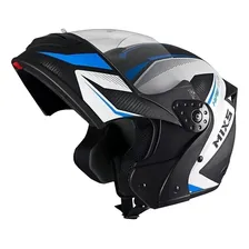 Capacete para moto escamoteável Mixs Capacete Gladiator Neo MCAP-500VM azul neo fosco tamanho 60 Foto mini  3