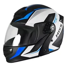 Capacete para moto escamoteável Mixs Capacete Gladiator Neo MCAP-500VM azul neo fosco tamanho 60 Foto  mini 1