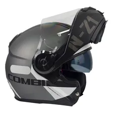 Capacete Para Moto Escamoteável Nzi Combi2 Flydeck Cinza Tamanho do capacete 58 (M) Foto mini 3