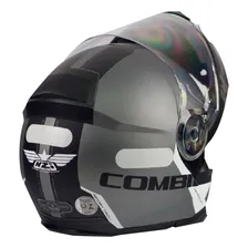Capacete Para Moto Escamoteável Nzi Combi2 Flydeck Cinza Tamanho do capacete 58 (M) Foto mini 2