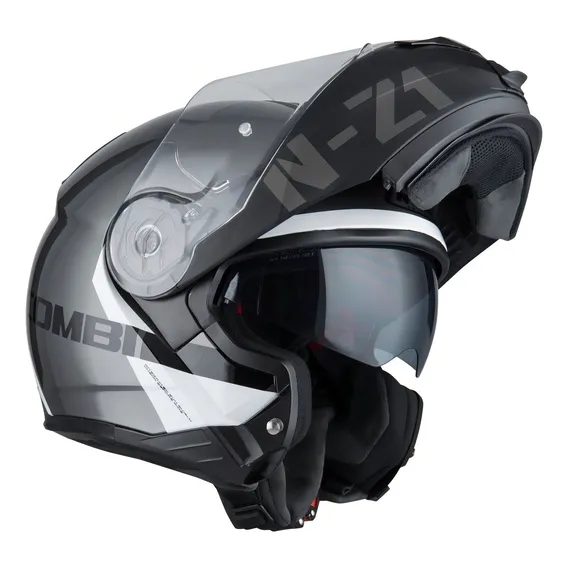 Capacete Para Moto Escamoteável Nzi Combi2 Flydeck Cinza Tamanho do capacete 58 (M) Foto 1