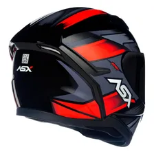 Capacete para moto integral ASX City Capacete Integral Esportivo vermelho brilhante tamanho P Foto mini  2