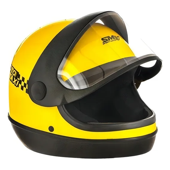 Capacete para moto integral Pro Tork Sport Moto Moto Táxi amarelo moto táxi tamanho 56 Foto 1