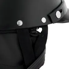 Capacete Para Motos Coquinho Custom Couro Boulevard Harley Cor Preto Tamanho do capacete UNICO Foto mini  2