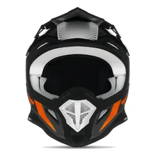 Capacete Para Trilha De Moto Bonito Pro Tork Fast Tech Bom Cor Cinza e laranja Tamanho do capacete 56 Foto mini  2