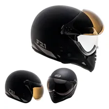 Capacete Peels F21 Classic Preto Fosco Aberto Com Queixeira Tamanho do capacete 58 Foto  mini 1
