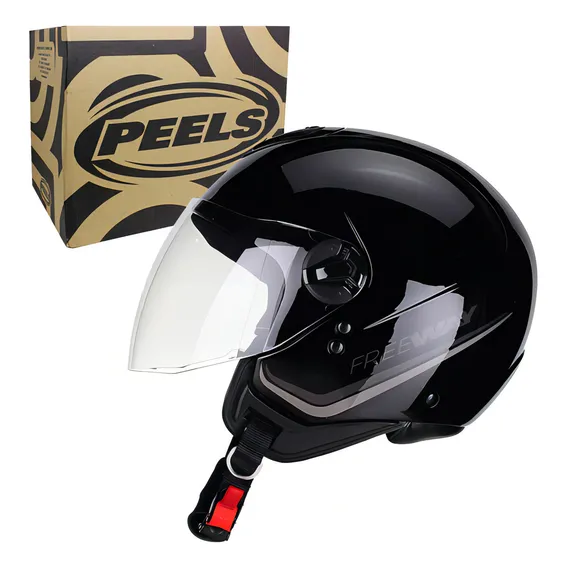 Capacete Peels Freewaynew Classic Preto Foto 1