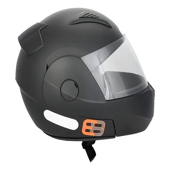 Capacete Preto Fosco Custom Articulado Solid Ebf E8 Foto 1