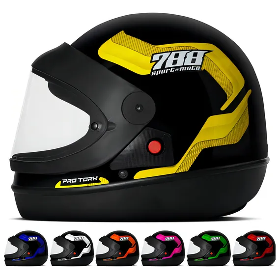 Capacete Pro Tork Fechado Automatico Sport Moto 788 Foto 1