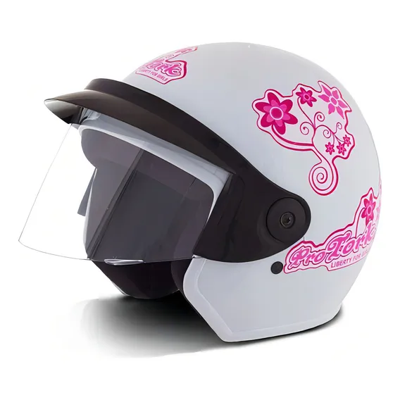 Capacete Pro Tork Feminino Liberty 3 For Girls Cor Branco Tamanho do capacete 56 Foto 1
